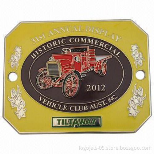 Car Badge/Emblem in 2-D or 3-D Designs, Available in Various Materials and Finishes